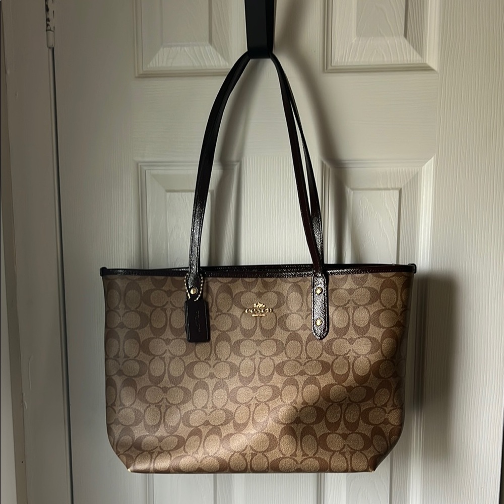 Coach Brown Signature Tote Bag